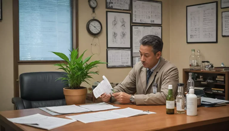 Lekarz przegląda dokumenty w gabinecie