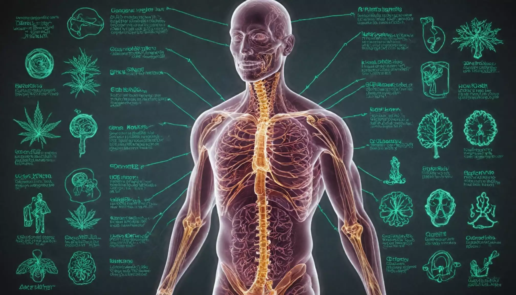 Ludzki układ nerwowy i rośliny lecznicze