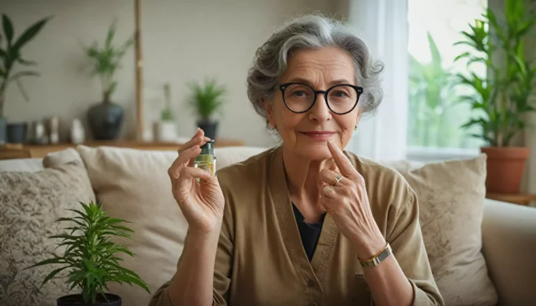 Starsza kobieta z kremem do twarzy