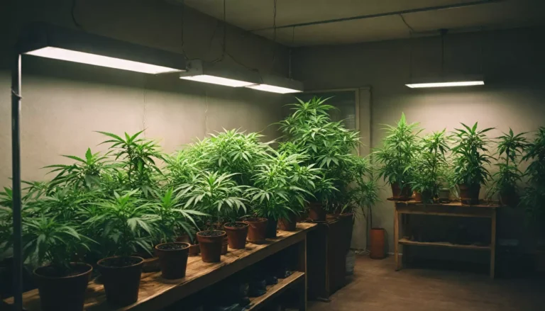 Pomidory w doniczkach pod lampami kwitnienia