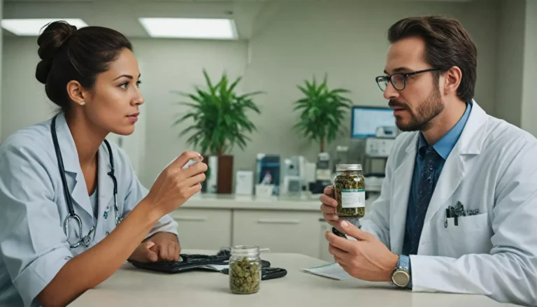 Lekarze omawiają medyczną marihuanę w gabinecie
