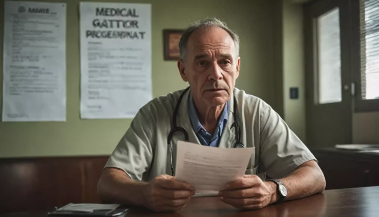 Lekarz trzymający dokument w gabinecie